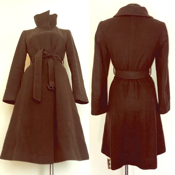 Burberry Brown Wool Cashmere Belted Midi Car Coat - Picture 6 of 8